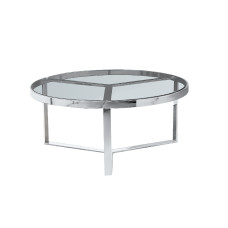 Журнальний стіл CB-1 прозорий + срібло
