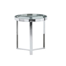 Журнальний стіл CB-2 прозорий + срібло