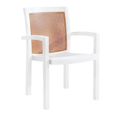 Кресло пластиковое Papatya Vira белое