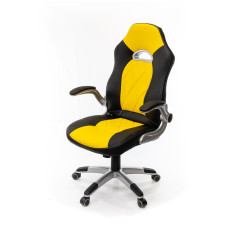 Кресло геймерское Форсаж 8 PL GTR TILT Черный / Желтый