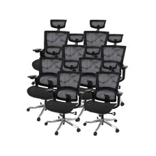 Комплект крісел Кантос Lux 8 шт Чорний