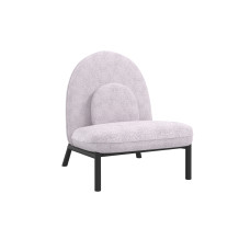 Крісло Soft Lounge Boucle pink / Чорний (D37) 75x82x80