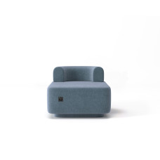 Модульне крісло Plump Grey Blue (МК3) з розеткою 220V / USB або Type-C 80x80x65