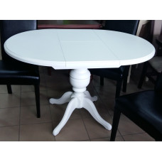 Круглий розкладний стіл Гермес білий D890