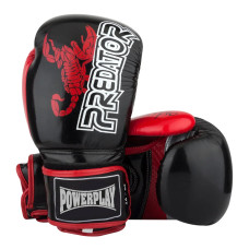 Боксерські рукавиці PowerPlay 3007 Чорні карбон 16 унцій