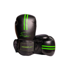 Боксерські рукавиці PowerPlay 3016 Чорно-Зелені 10 унцій