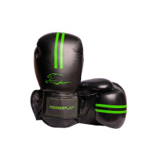 Боксерські рукавиці PowerPlay 3016 Чорно-Зелені 12 унцій