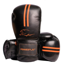 Боксерские перчатки PowerPlay 3016 Черно-Оранжевые 10 унций