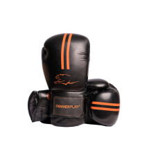 Боксерские перчатки PowerPlay 3016 Черно-Оранжевые 14 унций