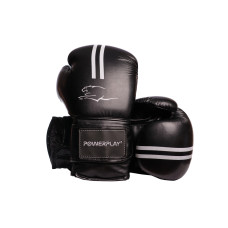 Боксерские перчатки PowerPlay 3016 Черно-Белые 10 унций