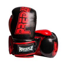 Боксерские перчатки PowerPlay 3017 Черные карбон 10 унций