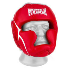 Боксерский шлем тренировочный PowerPlay 3100 PU Красный XL