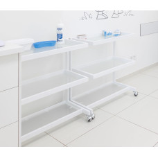 Столик медичний інструментальний пересувний для інструментів та розхідників ISMED FO 3С 71x40x73 см білий
