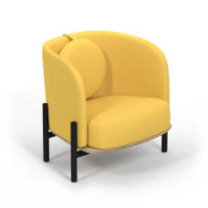 Крісло дизайнерське м'яке на ніжках Royal Sun жовте 84x80x84 см Fabric Lab Belfast 11