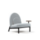 Кресло интерьерное со столиком Soft Lounge светло-серое 800x820x750, Fabric Lab Belfast 21