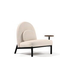Крісло інтер'єрне зі столиком Soft Lounge біле 800x820x750, Fabric Lab Belfast 1
