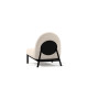 Крісло інтер'єрне зі столиком Soft Lounge біле 800x820x750, Fabric Lab Belfast 1