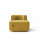 Стильне дизайнерське крісло Plump із вбудованою розеткою та зарядкою USB 80x80x65 см жовте