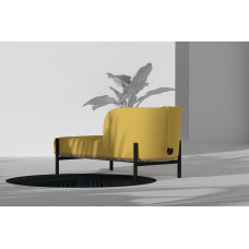 Диван-софа дизайнерська жовта Royal Sun на ніжках 180x72x84 см Fabric Lab Belfast 11