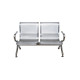 2-местная усиленная металлическая скамейка для залов ожидания "Интеграл 210" 124x67x78 см хром