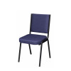 Офісний м'який штабельований стілець на металокаркасі Френк 47x53,5x85 см на ніжках синій