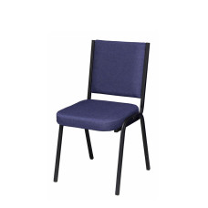 Мягкий штабелированный стул на металлокаркасе Фрэнк 47x53,5x85 см на ножках синий