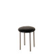 Табурет круглий з м'яким сидінням на металевих ніжках Чико 35x35x45,5 см на кухню чорний