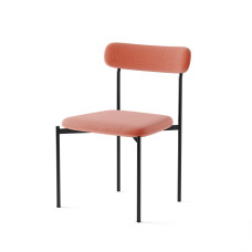 Мягкий эргономичный металлический стул со спинкой на металлокаркасе Martin 53x48,5x78 см коралловый