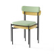 М'який ергономічний металевий стілець зі спинкою на металокаркасі Martin 53x48,5x78 см зелений