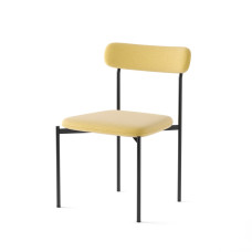 М'який ергономічний металевий стілець зі спинкою на металокаркасі Martin 53x48,5x78 см жовтий