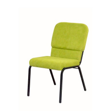 Мягкий стул на ножках без подлокотников на металлическом каркасе Матиас 51,5x67x86 см зеленый