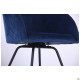 Крісло поворотне Sacramento чорний/велюр темно-синій 546797