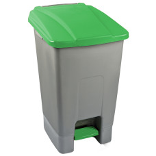 Бак для мусора с педалью Planet 70 л серо-зеленый