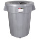 Бак для сміття Planet №6 120 л сірий металік