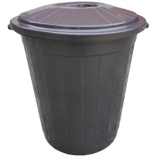Контейнер для сміття із кришкою на 49 л Eco шоколад Irak Plastik