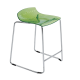 Високий барний стілець Papatya X-Treme Sled прозоро-зелений