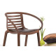 Крісло пластикове Papatya MAMBO коричневе