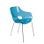 Крісло пластикове Papatya OPAL прозоро-синє хром