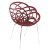 Кресло пластиковое Papatya FLORA-ML матовое красный кирпич хром