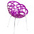 Кресло пластиковое Papatya FLORA-ML прозрачно-фиолетовое хром