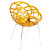 Кресло пластиковое Papatya FLORA-ML прозрачно-желтое хром