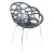 Кресло пластиковое Papatya FLORA-ML прозрачно-дымчатое хром