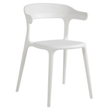 Кресло пластиковое Papatya LUNA Stripe белый белый