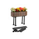 Горщик для квітів балконний з підставкою на ніжках Akasya 11л сіро-коричневий