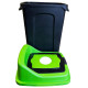 Бак для сортировки мусора Planet Re-Cycler 50 л черный – зеленый (стекло)