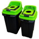 Бак для сортировки мусора Planet Re-Cycler 50 л черный – зеленый (стекло)