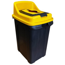 Бак для сортировки мусора Planet Re-Cycler 70 л черный – желтый (пластик)