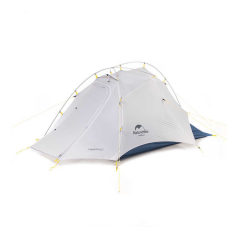 Палатка сверхлегкая двухместная с футпринтом Naturehike Cloud Up Wing NH19ZP083, 15D, серо-голубая