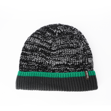 Шапка водонепроникна Dexshell Cuffed Beanie, р-р S/M (56-58 см) Чорний з зеленою смугою