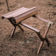Стол складной Naturehike HTM Roll Table NH21JJ001, дерево, Размер M, черный орех